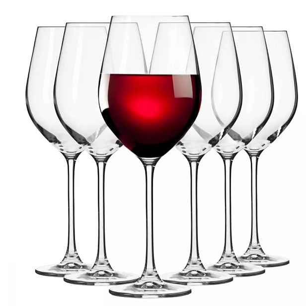 Skleničky na bílé, červené víno, vodu Splendour Krosno 580 ml 6 Ks