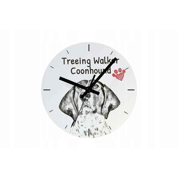 Treeing Walker Coonhound hodiny se psem, závěsné a stojící, personalizace