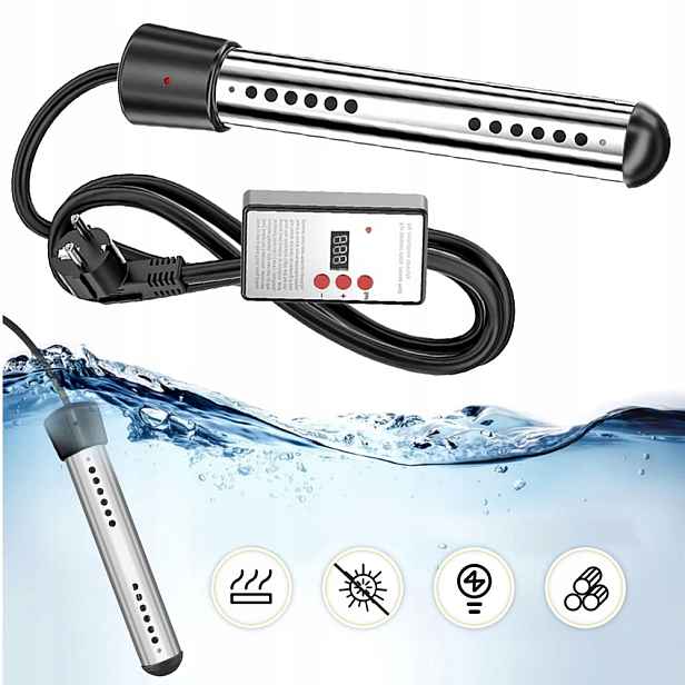 Ohřívač vody do bazénu o výkonu 3000 W s regulací teploty