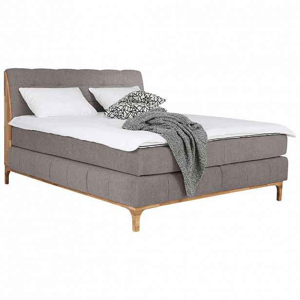 Livetastic POSTEL BOXSPRING, 180/200 cm, šedohnědá