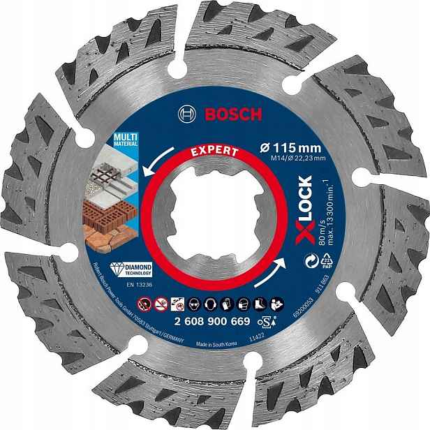 Diamantový řezný kotouč Expert MultiMaterial 115x2,4x22,23 mm X-lock Bosch