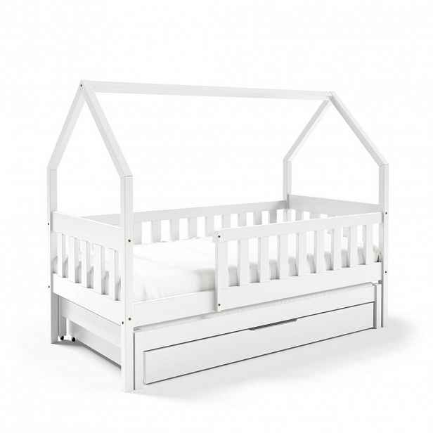 MASSENO VYSOKÁ Postel BAMBINA 80x160 s úložným prostorem, Bílá