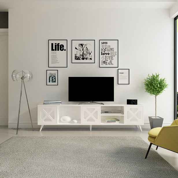TV stolek Sinef - White