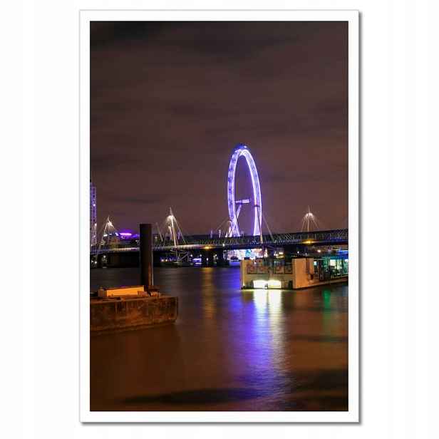 Plakáty v rámu 40x60 Fialový London Eye