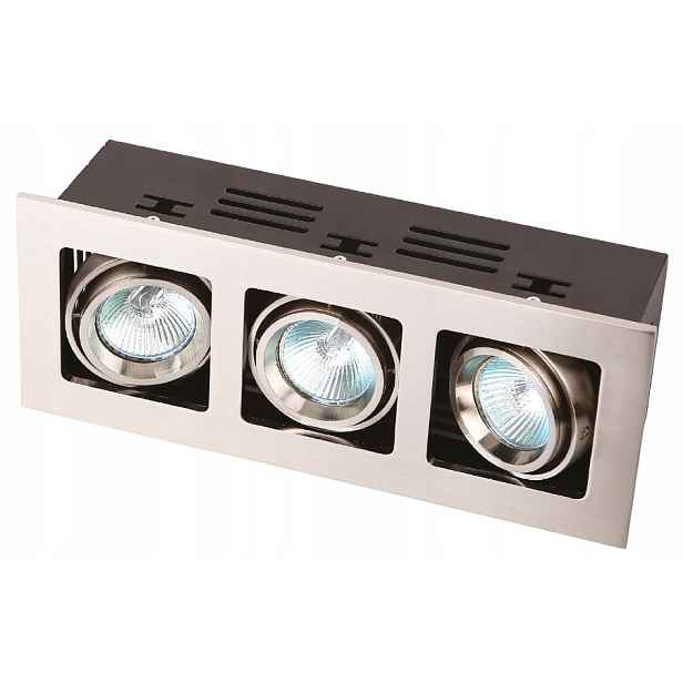 Stříbrná podomítková lampa 3xGU5.3 50W Maxlight s nastavitelným úhlem svícení