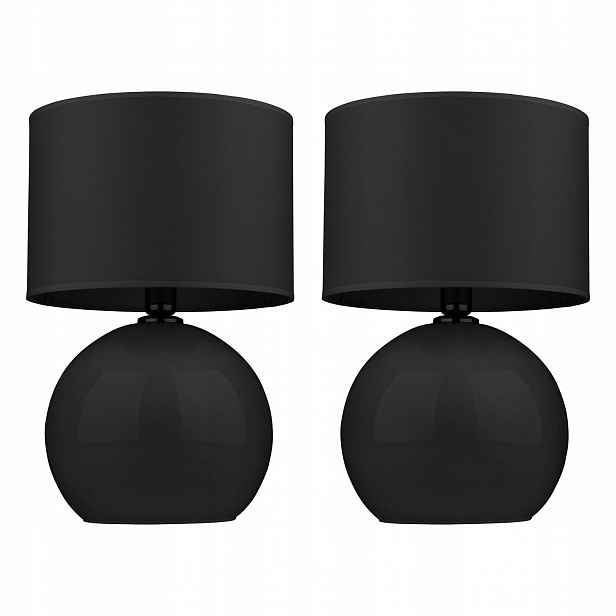 Tk Lighting Sada 2 x noční stolní lampa Palla Black 5080