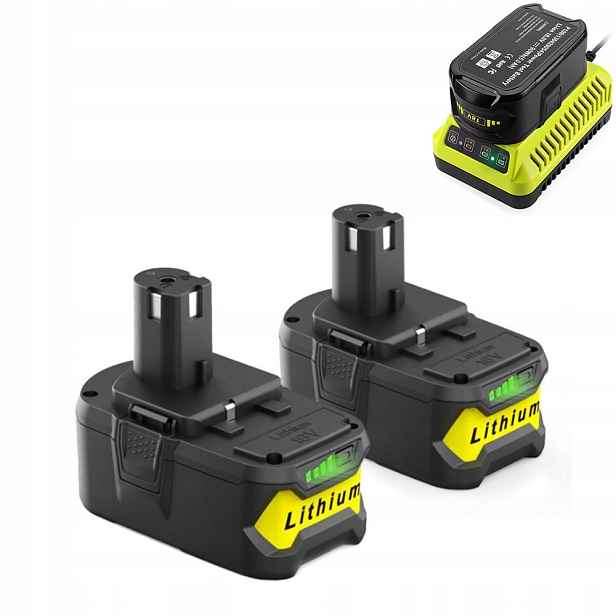 2X 18V 6,0AH Náhrada Za Akumulátor Ryobi RB18L50 RB18L40 S Indikátorem