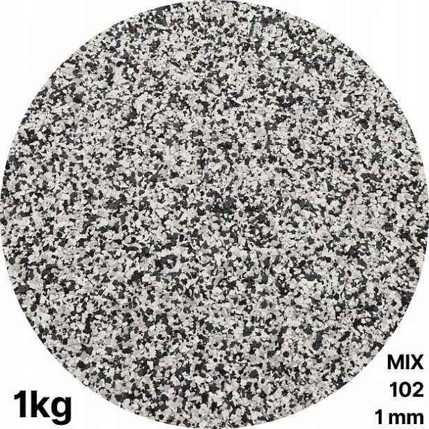 chipsy na pryskyřici pro podlahy, dekorativní směs MIX 102, 1 mm, 1 kg
