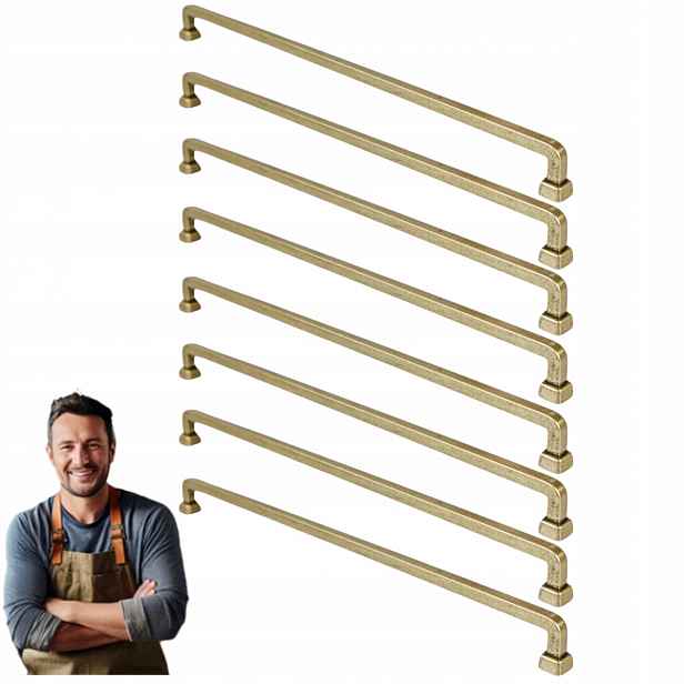 Nábytková Úchytka do skříňky Zásuvky Tulia 320 mm Staré zlato 8ks