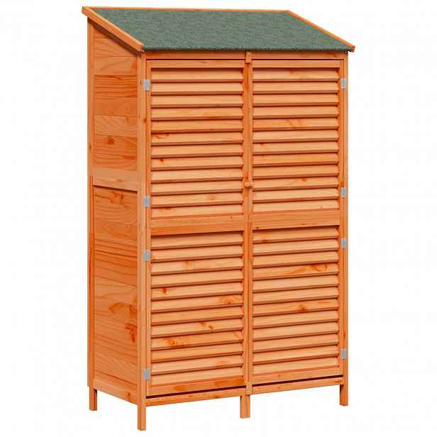 vidaXL Zahradní shed Hnědá 106 x 56 x 176,5 cm Masivní jedlové dřevo
