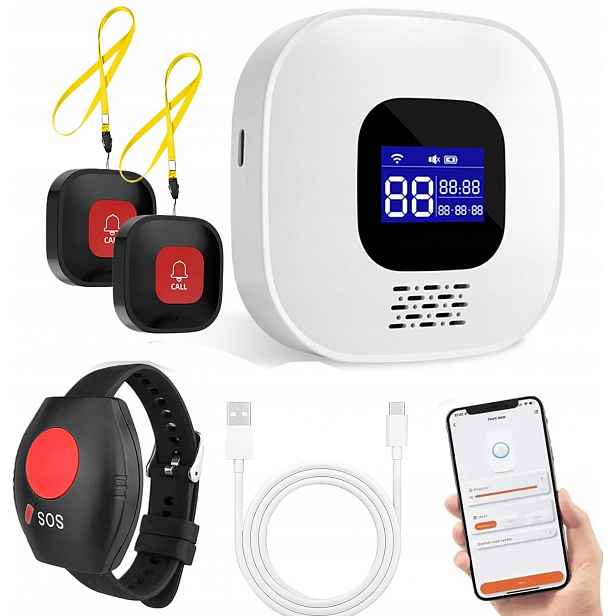 Alarm Pro Seniory Starší Nemocné, Tlačítko Pro Přivolání Pomoci, Náramek