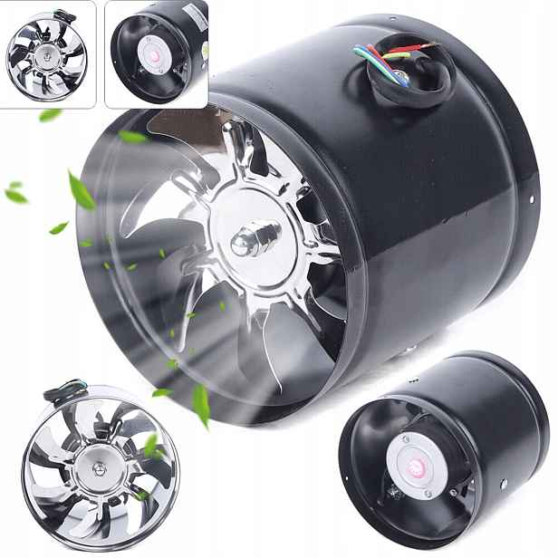 Domácí Kanálový Ventilátor 150 MM 500 M³/h Tichý Do Kuchyně Obývacího Pokoje