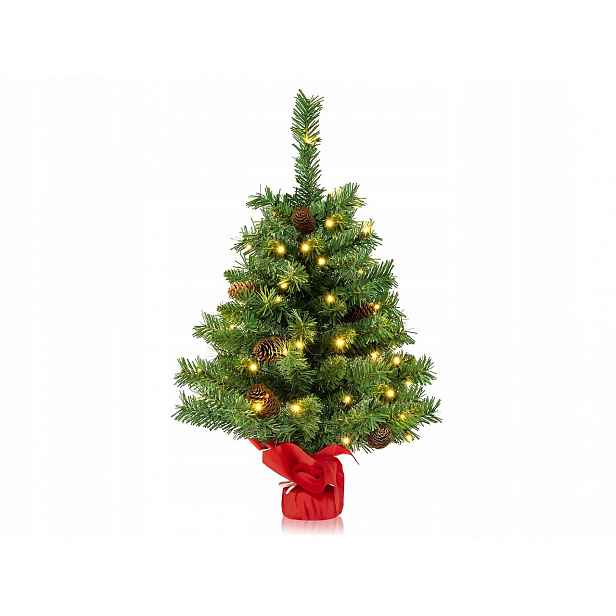 Malý vánoční stromek zdobený šiškami s Led světýlky 63 cm CM23993
