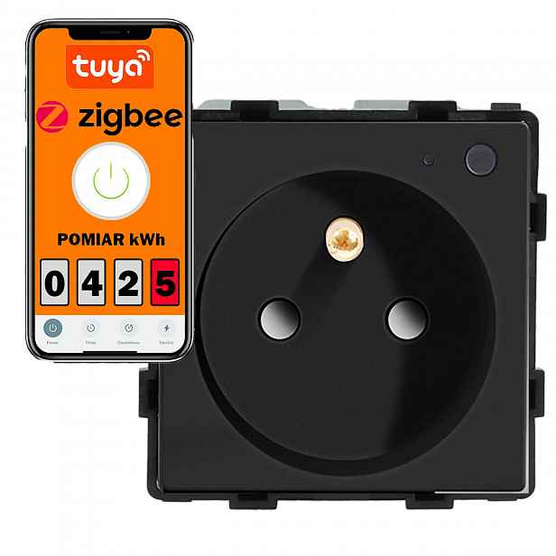 Modul Zásuvka Inteligentní Zásuvka Kolíkem Černá ZigBee Měření Energie 1F
