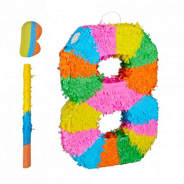 Relaxdays PINATA Barevná 3dílná-sada číslice 50,5 cm