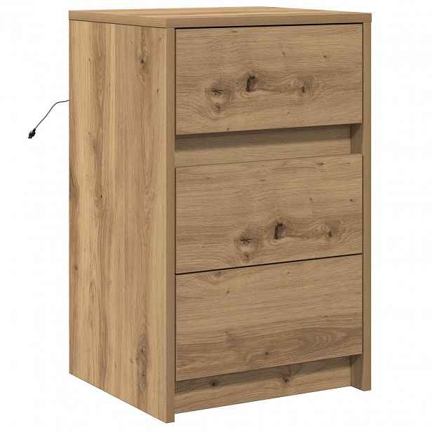 vidaXL Noční skříňka Artisanový dub 38 x 34 x 61 cm Kompozitní dřevo