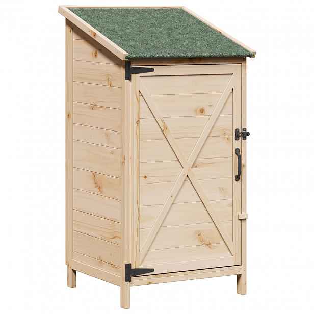 vidaXL Zahradní shed Přírodní 59,5 x 56 x 113,5 cm