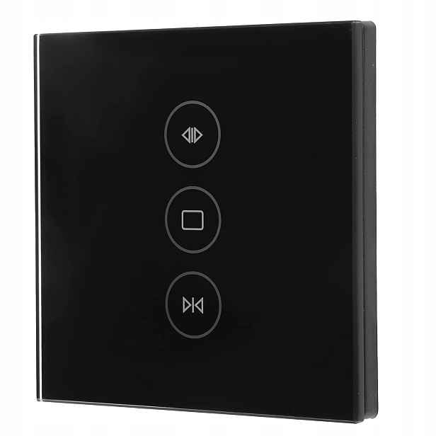Skleněný Dotykový Spínač Žaluzií Černý, Vypínač Pro Rolety Wifi Led