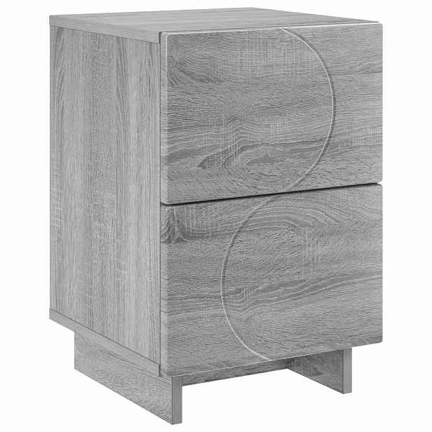 vidaXL Noční skříňka Šedý Sonoma 33,5 x 34,5 x 50 cm Kompozitní dřevo