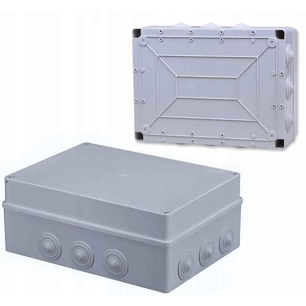 Hermetická Elektroinstalační Krabice Na Stěnu 300x220x120 mm IP65 s tlumiči 1 ks Pawbol