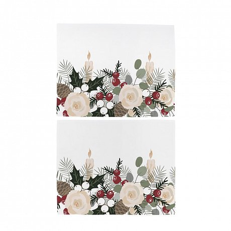 Sada 2 bavlněných prostírání s vánočním motivem Butter Kings Fir Branches, 45 x 35 cm