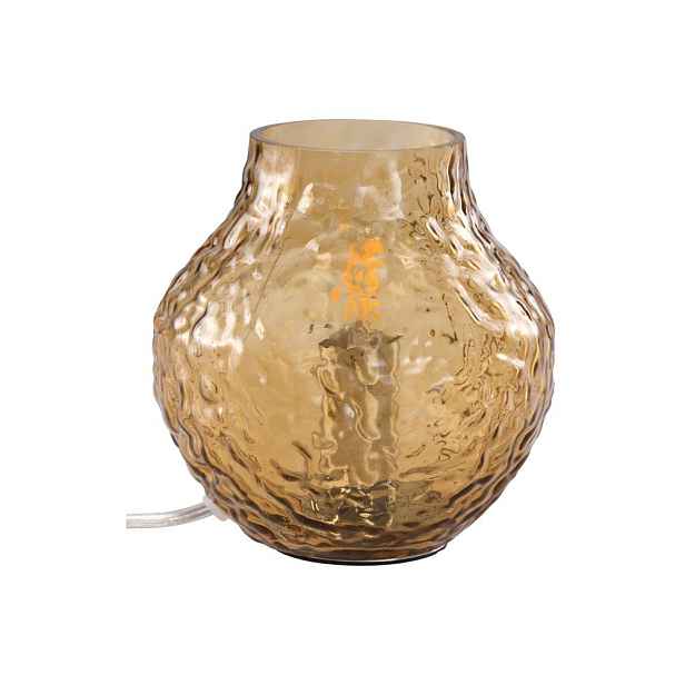Jantarová skleněná stolní lampa (výška 15 cm) Breen – Jotex
