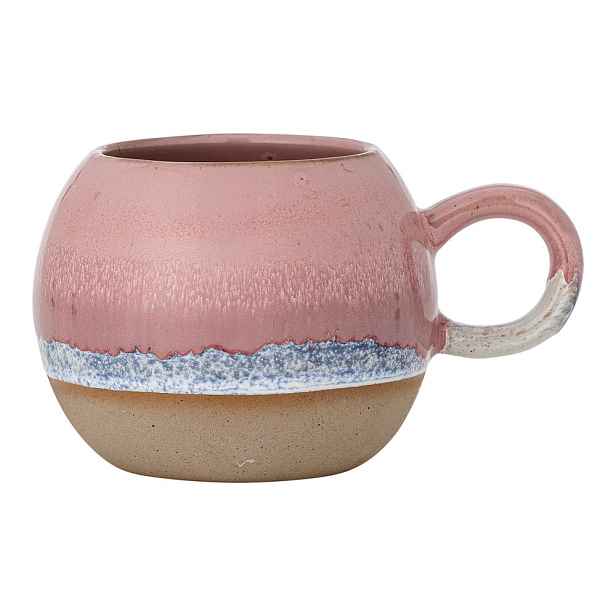 Růžový hrnek z kameniny 410 ml Paula – Bloomingville