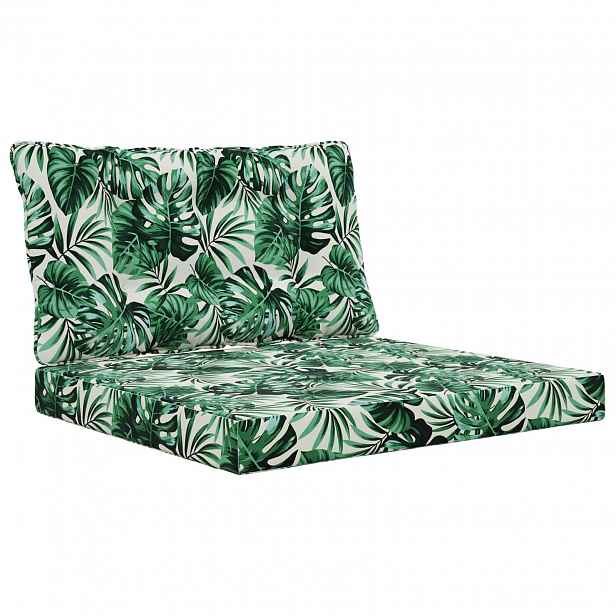 vidaXL Venkovní polštář na pohovku Polyester Vzor listů 80 x 68,5 cm