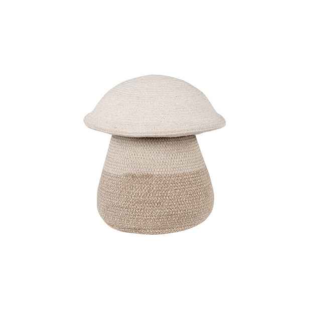 Béžový látkový dětský koš na hračky ø 33x38 cm Mama Mushroom – Lorena Canals