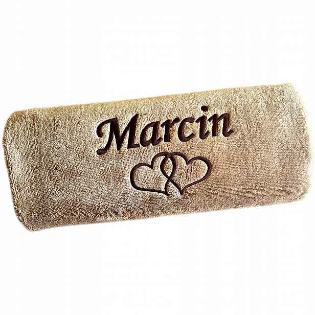 Dárek Pro Marcina k narozeninám Ručník s nápisem Marcin