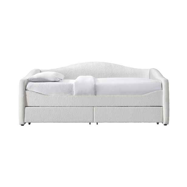 HALMAR Postel Caydence se šuplíky 90x200 cm bouclé krémová
