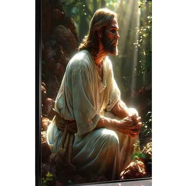 Náboženský obraz Ježíš – Plakát na plátně 40x60 cm Nástěnná Dekorace