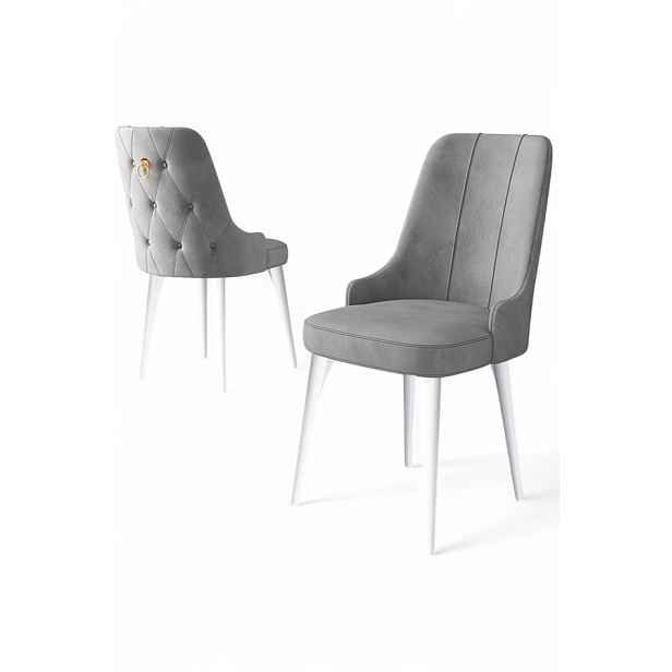 Sada židlí (4 kusy) Newa - Grey, White