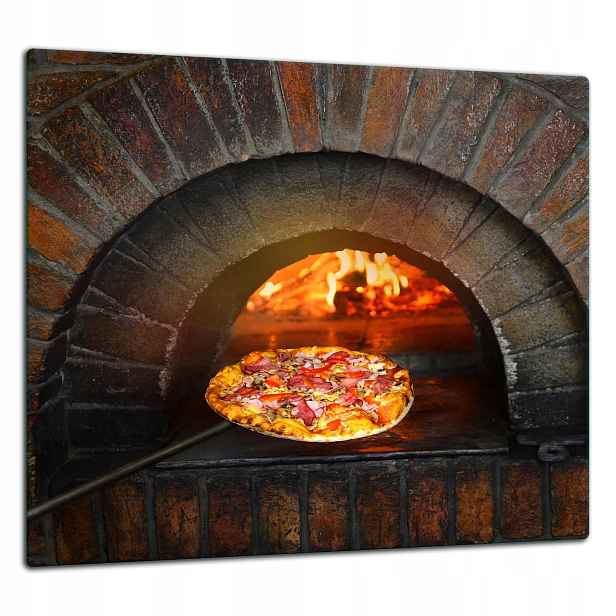 Skleněná Ochranná Deska Panel Lepidlo 65x60 Pizza