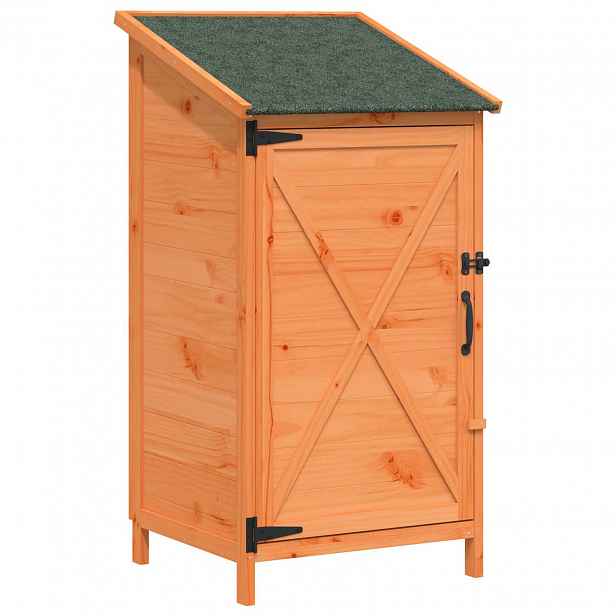 vidaXL Zahradní shed Hnědá 59,5 x 56 x 113,5 cm Masivní jedlové dřevo