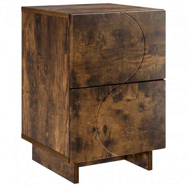 vidaXL Noční skříňka Kouřový dub 33,5 x 34,5 x 50 cm Kompozitní dřevo