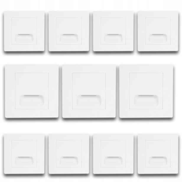 11x Led Schodišťová Lampa 230V Osvětlení Schodů Bílá Schodišťová Lampa