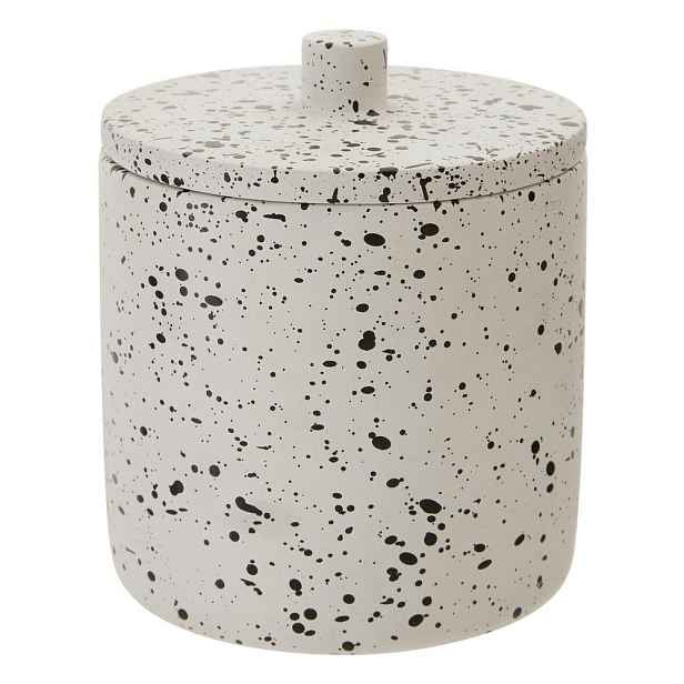 Krémový betonový koupelnový organizér na vatové tampony Mozie – Premier Housewares