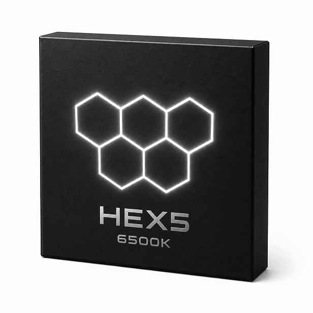 Stropní Svítidlo do garáže Hex 5 168W černé, silné stropní světlo 6500K