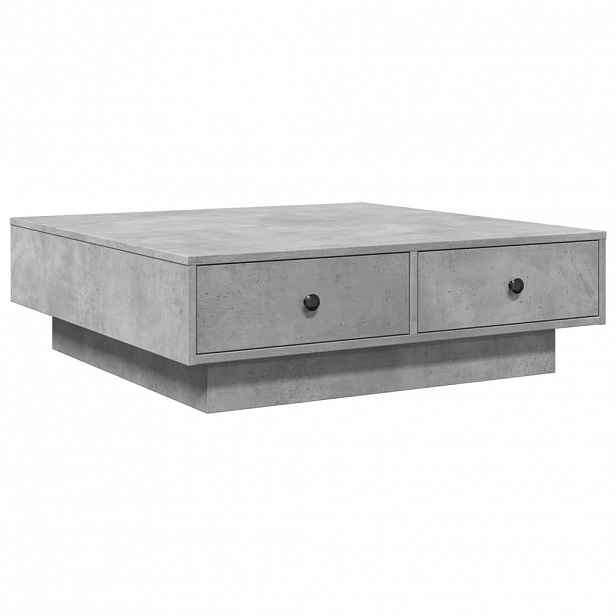 vidaXL Konferenční stolek betonově šedý 90 x 90 x 28 cm dřevotříska