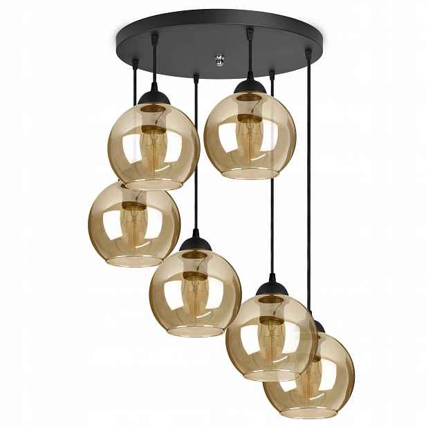 Skleněná závěsná stropní lampa Led koule