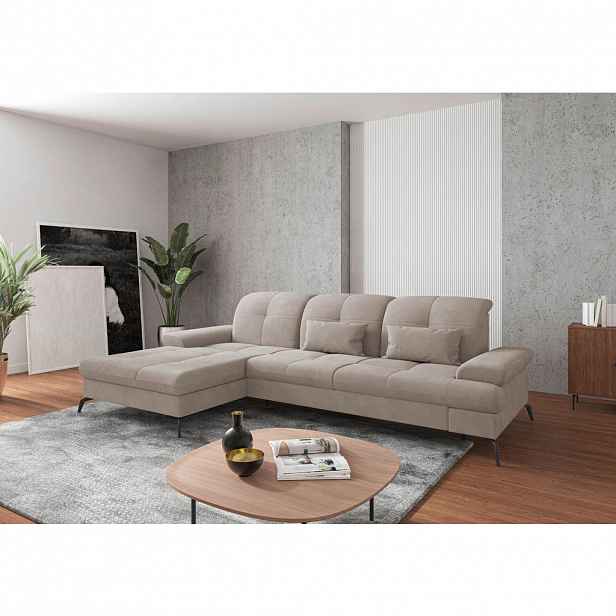 Sit & More ROHOVÁ SEDAČKA, textil, šedobéžová