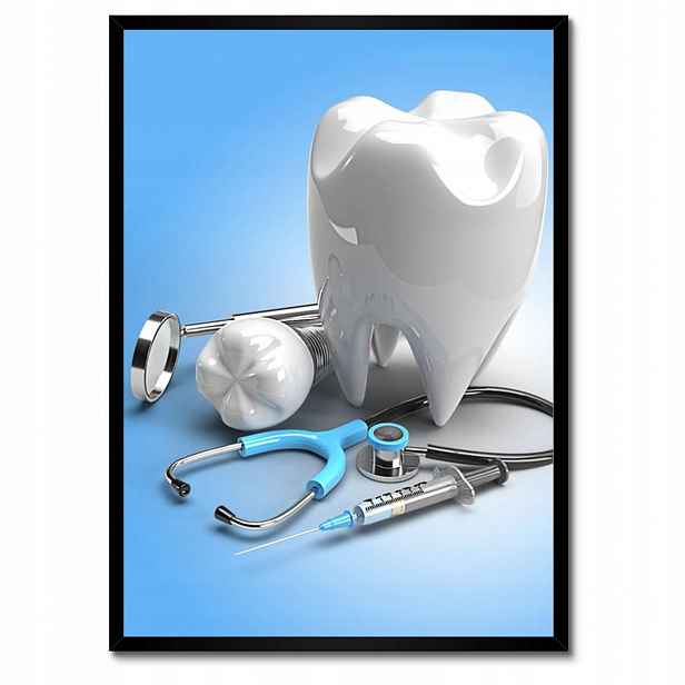 Plakáty v rámu 50x70 Zubní implantáty, zub