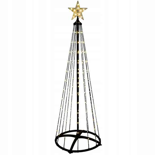Vánoční stromek svítící venkovní kužel XXL 550 Led 300 cm