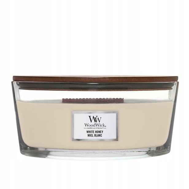 Vonná svíčka WoodWick White Honey Elipsa