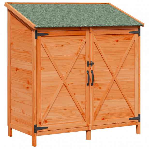 vidaXL Zahradní shed Hnědá 106 x 56 x 113,5 cm Masivní jedlové dřevo