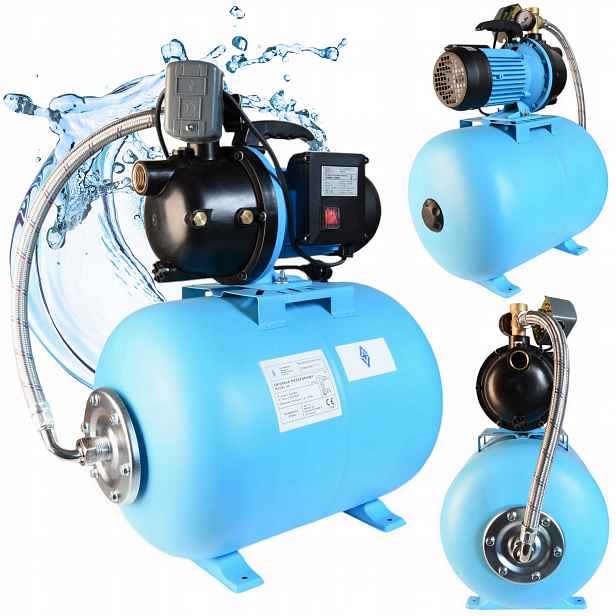 Pumpa Do Domu Pro Vodu Zahradní Hydrofor 50L Hydroforová sada 550W Výkonná