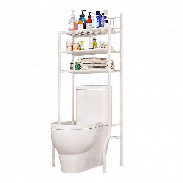 Regál nad toaletu REMIN, bílá