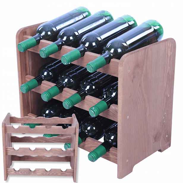 Stojan na víno, láhve, nápoje, regál na láhve, víno, skříňka na alkohol, 12 bot