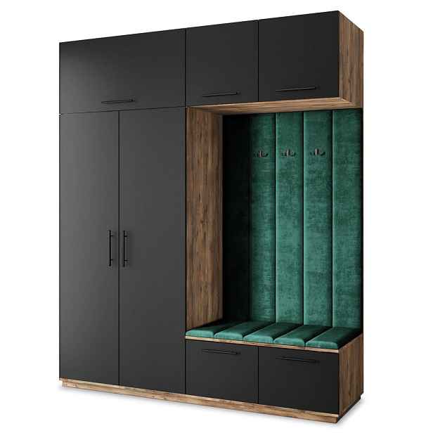 MASSENO MODERNÍ PŘEDSÍŇOVÁ SESTAVA REMA, 200/240/60 cm, dub Lefkas